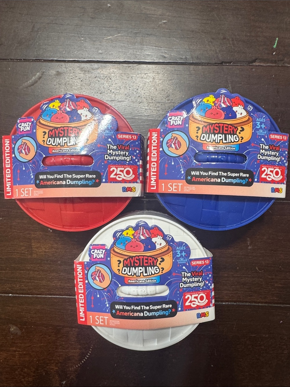 Mystery Americana Dumpling Limited Edition Set - Red, Blue, White